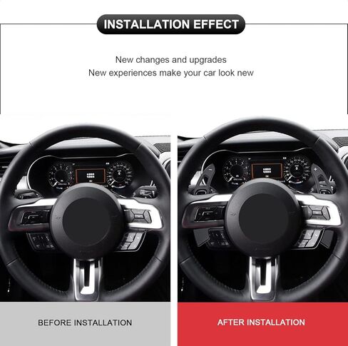 غطاء ناقل الحركة الممتد لعجلة القيادة متوافق مع FORD MUSTANG 2015 2016 2017 2018 2019 2020 2021 ملحقات السيارة من ألياف الكربون باللون الأسود اللامع in Kuwait