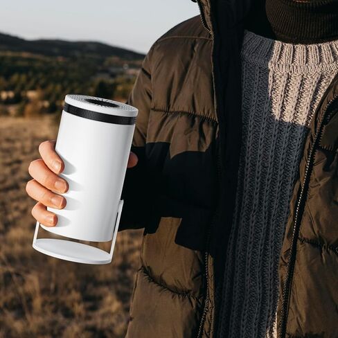 Mini Projector 4K 1080P Portable Projector 180° Rotatable Android 12 Bluetooth 5.0 WiFi 6 Auto Keystone Outdoor Movie Projector Compatible with Phone Laptop in Kuwait