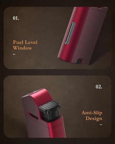 RONXS Torch Lighter, 2 Pack Adjustable Jet Flame Butane Lighter, Mini Refillable Windproof Cool Lighters, Great Gift Idea for Men and Women (Butane Gas Not Included) (Red) in Saudi Arabia