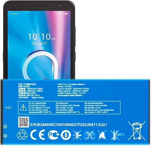 بطارية لبطارية TLi028C7، بطارية بديلة لبطارية TLi028C7 Al Catel 1B 5002H Tracfone A3 A509DL in Saudi Arabia