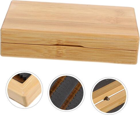 INOOMP 3pcs Box Fishing Tackle Organizer Fishing Lure Case Fly Organizer Bait Tackle Organizer Fly Fishing Containers Fishing Bait Case Fishing Gear Wooden Bamboo in Saudi Arabia