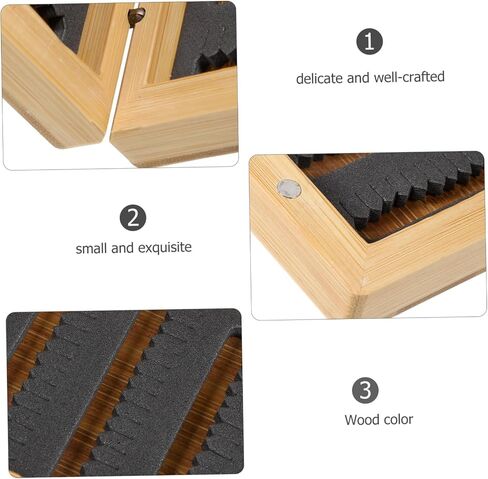 INOOMP 3pcs Box Fishing Tackle Organizer Fishing Lure Case Fly Organizer Bait Tackle Organizer Fly Fishing Containers Fishing Bait Case Fishing Gear Wooden Bamboo in Saudi Arabia