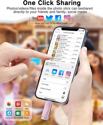 محركات أقراص فلاش بسعة 64 جيجابايت مخصصة لهاتف iPhone، مع محول USB C لهاتف iPhone 15، وتخزين شريحة الذاكرة للصور ومقاطع الفيديو المتوافقة مع iPhone iPad Android وأجهزة الكمبيوتر (أرجواني) in Kuwait