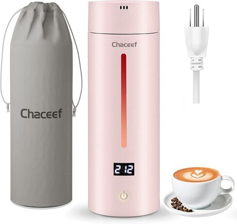 ترقية غلاية السفر CHACEEF، غلاية كهربائية محمولة، غلاية كهربائية صغيرة سعة 350 مل مع 5 إعدادات مسبقة متغيرة، غلاية مياه ساخنة صغيرة من الفولاذ المقاوم للصدأ 304 مع إيقاف تلقائي وحماية من الغليان الجاف، أبيض in Kuwait
