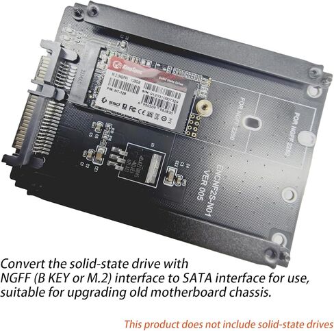 واجهة WLGQ NGFF M.2 B KEY SSD إلى بطاقة محول SATA مع حامل القرص الصلب لسطح المكتب in Kuwait