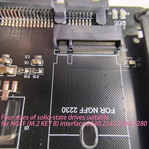 واجهة WLGQ NGFF M.2 B KEY SSD إلى بطاقة محول SATA مع حامل القرص الصلب لسطح المكتب in Kuwait