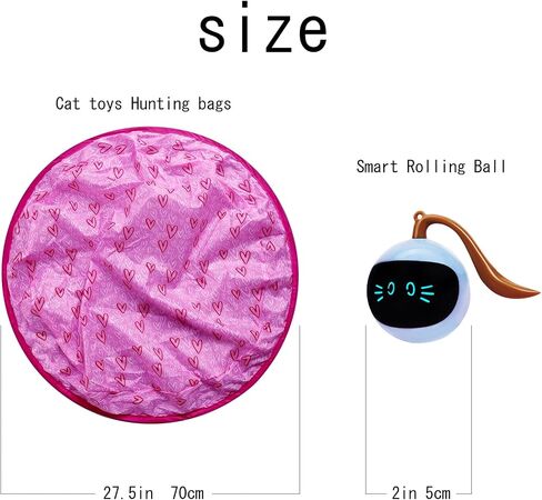 Cat Hunting Bag cat Hide and Seek Toy Cat Interactive Toy Automatic Rolling Ball Cat Toy Single Play Toy (F-AX) in Saudi Arabia