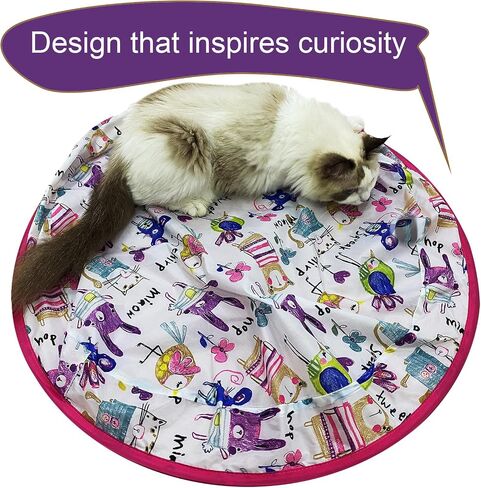 Cat Hunting Bag cat Hide and Seek Toy Cat Interactive Toy Automatic Rolling Ball Cat Toy Single Play Toy (F-AX) in Saudi Arabia
