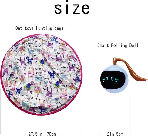 Cat Hunting Bag cat Hide and Seek Toy Cat Interactive Toy Automatic Rolling Ball Cat Toy Single Play Toy (F-AX) in Saudi Arabia