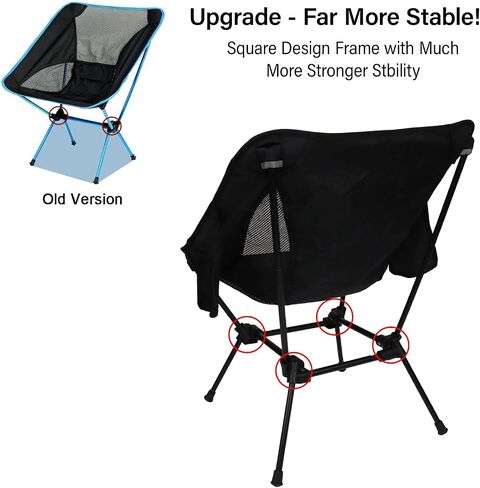 FBSPORT 2 Pack Portable Camping Chairs Lightweight Backpacking Chair Compact & Heavy Duty for Camp, Backpack, Hiking, Beach, Picnic, with Carry Bag in Saudi Arabia