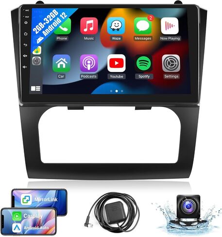 ستيريو سيارة Leadfan لنيسان ألتيما 2008 2009 2010 2011 2012 راديو متوافق مع Apple Carplay اللاسلكي Android Auto 9 بوصة تعمل باللمس GPS Navigation Bluetooth WiFi SWC كاميرا احتياطية (AC تلقائي) in Saudi Arabia