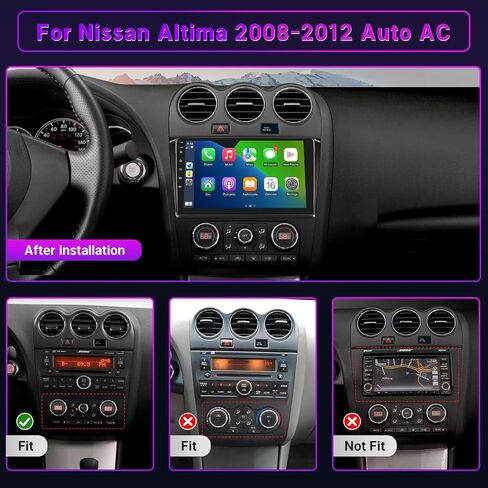 ستيريو سيارة Leadfan لنيسان ألتيما 2008 2009 2010 2011 2012 راديو متوافق مع Apple Carplay اللاسلكي Android Auto 9 بوصة تعمل باللمس GPS Navigation Bluetooth WiFi SWC كاميرا احتياطية (AC تلقائي) in Saudi Arabia