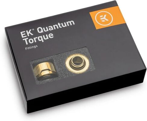 EKWB EK-Quantum Torque HDC-16 تركيب ضغط للأنابيب الصلبة EKWB، 16 مم OD، ذهبي، 6 عبوات in Kuwait