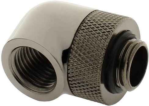 XSPC G1/4" تركيب دوار 90 درجة V2، كروم أسود، 4 عبوات in Kuwait