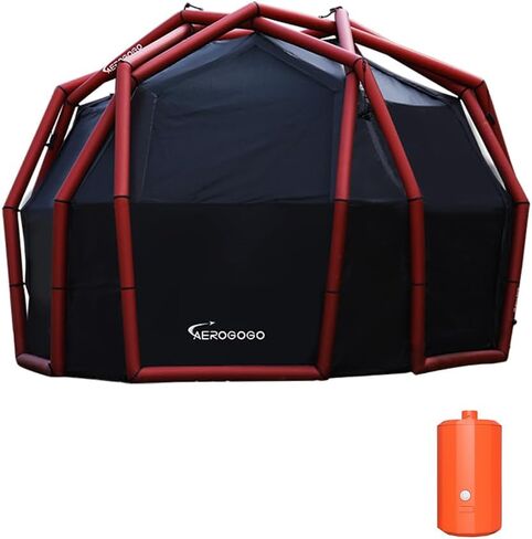 Inflatable Camping Tent with Electric Pump, 4-8 Person Air Tent, Set Up in Seconds Inflatable Tents for Camping, Waterproof Windproof Inflatable Tent for Adults, Easy Set up Glamping Tent in Saudi Arabia