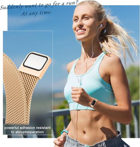 Compatible with Fitbit Charge 6/Charge 5 Bands for Women Men, Adjustable Metal Mesh Milanese Loop Straps Replacement for Fitbit Charge 6/Charge 5 Advanced Fitness in Saudi Arabia