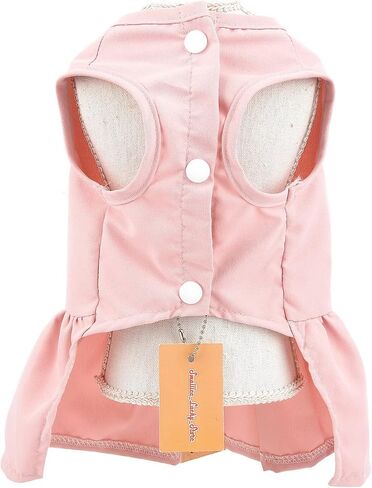 SMALLLEE_LUCKY_STORE Angel Wing Girls Dog Harness Dress and Leash Set Cat Sundress with D-Ring Puppy Skirt Spring Summer Clothes for Small Pets Yorkie Chihuahua,Blue,S in Kuwait