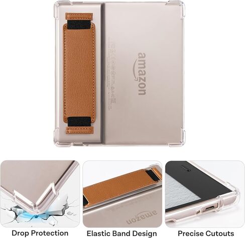 CoBak Clear Case Cover for 7'' All-New Kindle Oasis 10th Generation 2019 Released and 9th Generation 2017 Released -Corner Airbag Protection, Minimalist Style (Brown) in Saudi Arabia