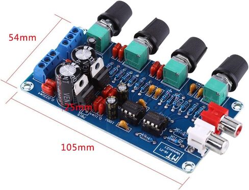 Preamplifier Amplifier Board Audio Control Volume Control, HiFi OP AMP Amplifier NE5532 Preamplifier Volume Control Assembled Board in Saudi Arabia