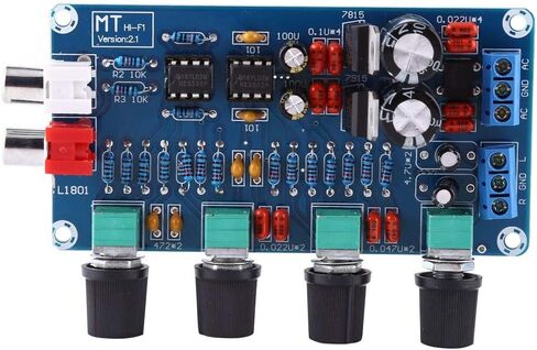 Preamplifier Amplifier Board Audio Control Volume Control, HiFi OP AMP Amplifier NE5532 Preamplifier Volume Control Assembled Board in Saudi Arabia