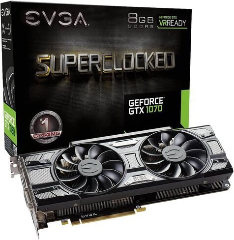 EVGA GeForce GTX 1070 SC GAMING ACX 3.0 Black Edition, 8GB GDDR5, LED, DX12 OSD Support (PXOC) 08G-P4-5173-KR (Renewed) in Saudi Arabia