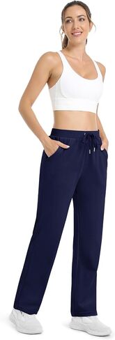 MAGCOMSEN Women's Fleece Pants Track Athletic Running Yoga Velour Pants Jogger Comfy Pajama Lounge Sweatpants in Kuwait