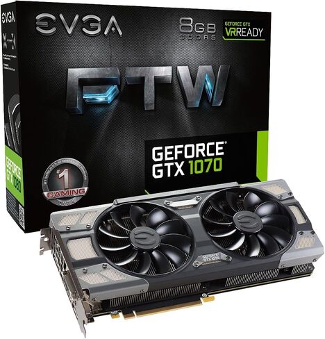 EVGA GeForce GTX 1070 SC GAMING ACX 3.0 Black Edition, 8GB GDDR5, LED, DX12 OSD Support (PXOC) 08G-P4-5173-KR (Renewed) in Saudi Arabia