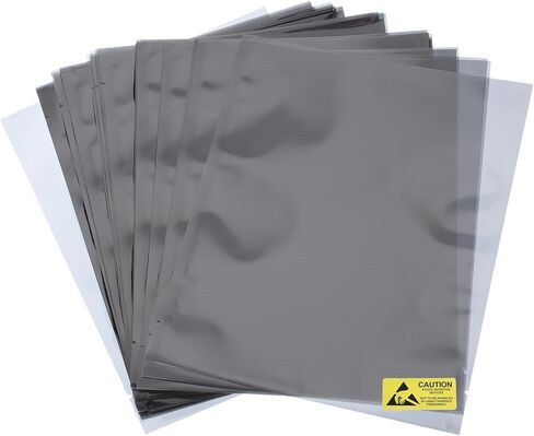 MECCANIXITY 50Pcs Anti Static Bags ESD Shielding Bag Flat Open Top Anti Static Bag for Electronic Devices 6.7x11.8 Inch(170 * 300mm) in Saudi Arabia