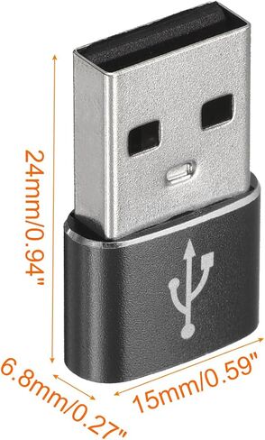 محولات USB C أنثى إلى USB ذكر من النوع C إلى محولات USB [للكمبيوتر اللوحي للهاتف] - أسود/3 قطع in Kuwait