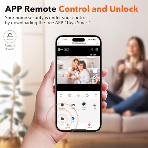 كاميرا جرس الباب اللاسلكية VKJ مع شاشة شاشة، جرس باب فيديو لاسلكي 7 بوصة 1080 بكسل WIFI مع شاشة شاشة، جرس باب مع كاميرا وشاشة، بدون رسوم شهرية، كاشف الحركة، فتح القفل عن بعد، تطبيق Tuya in Kuwait