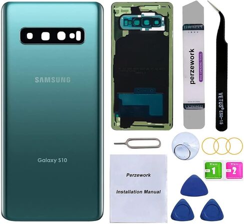 Rear Back Glass Replacement for Samsung Galaxy S10 6.1-inches with Reparing Toolkit and Manual (Prism Black) in Kuwait