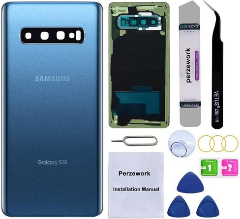 Rear Back Glass Replacement for Samsung Galaxy S10 6.1-inches with Reparing Toolkit and Manual (Prism Black) in Kuwait