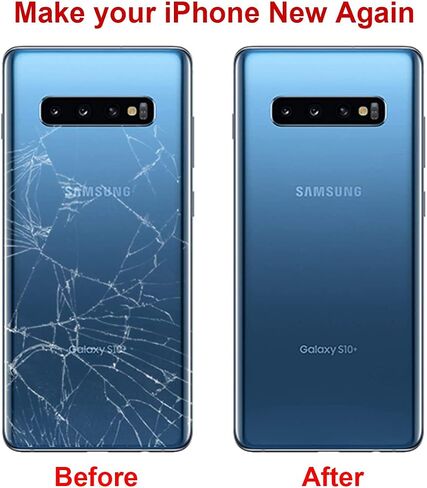 Rear Back Glass Replacement for Samsung Galaxy S10 6.1-inches with Reparing Toolkit and Manual (Prism Black) in Kuwait