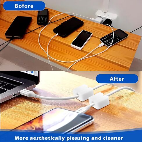 10Pcs Cable Clips, Black Self Adhesive Cord Holder Black Silicone Charger Wire Holder Cable Management Wire Keeper for Nightstand Car Office Home Desktop Computer Phone(Black) in Saudi Arabia