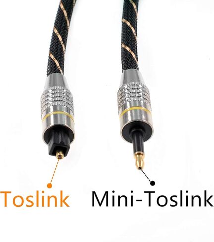 Oiyagai 1 قطعة Toslink بصري إلى Mini Toslink Jack كابل الصوت الرقمي OD 6.0 (1M / 3.2FT) in Saudi Arabia