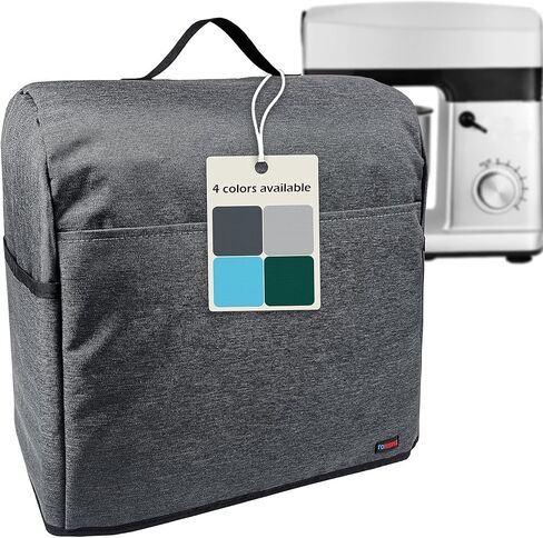 غطاء مقاوم للغبار للخلاط مع حقيبة منظمة لخلاط أدوات المطبخ، جيوب متعددة لملحقات أجهزة المطبخ المختلفة (أسود، 4.5 - 5 كوارت) in Kuwait