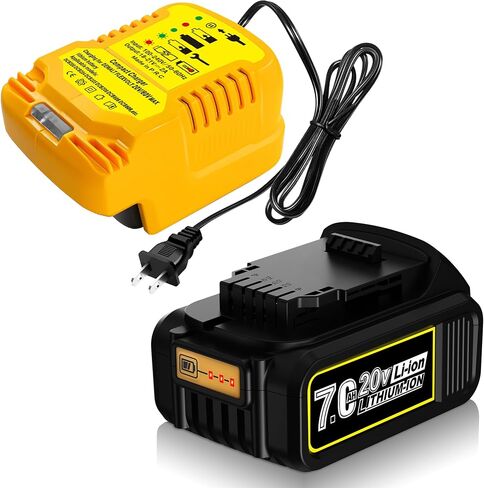Replacement for Dewalt 20V Max Battery, Upgraded 7.0Ah Battery Compatible with Dewalt 20V Battery Cordless Power Tools DCB207, DCB200,DCB203, DCB204, Cordless Tool Battery with Battery Holder in Saudi Arabia
