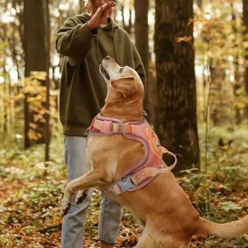 TSPRO Airtag Dog Harness with Airtag Holder, Tactical Dog Vest Harnesses with Handle, Heavy Duty Reflective Harness, Adjustable Durable Dog Harness, No Pull Dog Harness for Medium Dogs (Green Size 4) in Saudi Arabia