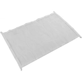 Dog Fence Isolation Gate, Pet Mesh Gate Portable Nylon with Telescopic Rods for Cat for Stairs(White, 28.3 X 39.4in)