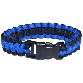 Thin Blue Line Paracord Survival Bracelet - Standard