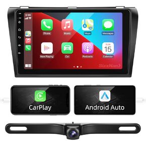 SizxNanv for Mazda 3 2010-2013 Android 11 Radio Compatible with Wireless Carplay Android Auto,Car Stereo Bluetooth Navigation GPS WiFi FM/AM Multimedia Player 8 Core 1280X720 Touch Screen Head Unit