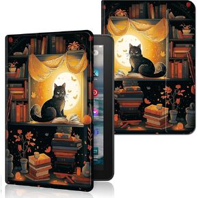 RYUITHDJP for Kindle Paperwhite 11th Generation Case 6.8 Inch 2023/2021 with Bookshelf Night Design for Kindle Paperwhite 11th Generation Case Lightweight Leather Cover