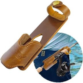 Leather Fishing Pole Holster, Fishing Rod Holster for Belt, Fly Fishing Pole Holster, Fisher Gift, Gift for Fisherman