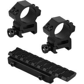 Optic Mounting Kit for The Rossi .22 Gallery Gun RS22 Savage Model 64 Rifles - Includes Medium Height Scope Rings and Dovetail to Picatinny Adapter Mount Base