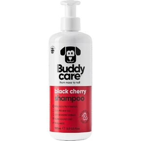 Black Cherry Dog Shampoo by Buddycare | Deep Cleansing Shampoo for Dogs | Black Cherry Scented | with Aloe Vera and Pro Vitamin B5 (16.90oz)