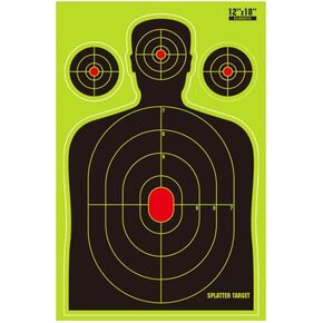 12 x 18 inch Shooting Targets, Silhouette Splatter Targets Adhesive