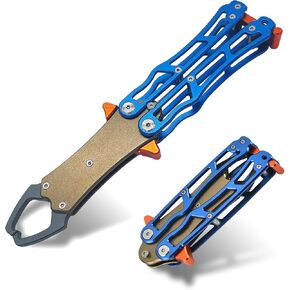 أدوات قابض شفاه السمكة - أداة صيد قابلة للطي مقاس 7 بوصات مع سبائك الألومنيوم، مقابض سمكة محمولة خفيفة الوزن لصيد الأسماك كماشة إزالة الخطاف وإكسسوارات الصيد للصيادين in Kuwait