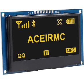 ACEIRMC 2.42 inch 128x64 OLED LCD Display Module SSD1309 7 Pin SPI/IIC I2C Serial Interface for Arduino UNO R3 (White) in Saudi Arabia