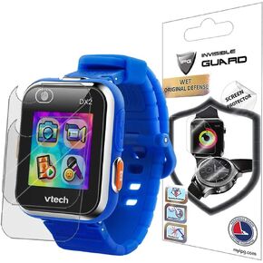 IPG for VTech KidiZoom Smartwatch DX3 Screen Protector (2 Units) Invisible Ultra HD Clear Film Anti Scratch Guard-Smooth/Self-Healing/Bubble -Free for DX3