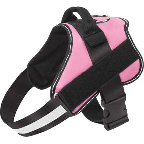 Dog Harness No Pull Reflective Adjustable Pet Vest with Handle for Outdoor Walking- No More Pulling, Tugging or Choking(Red,XL)